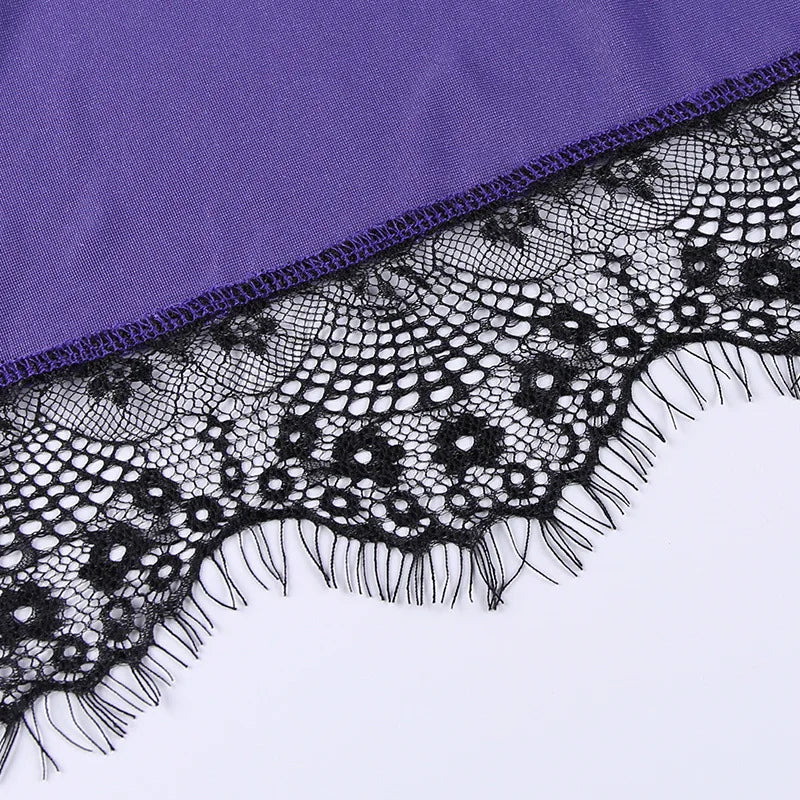 Goth Cross Sexy Purple Dress Vintage Velvet A Line Lolita Dress Aesthetic Gothic High Waist Ladies Club Party Dresses