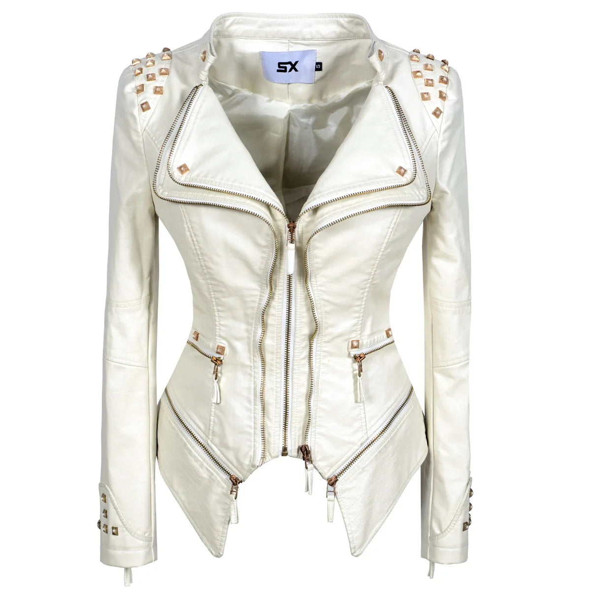 Faux Leather Motorcycle Jacket for Women, Female Coat, Moto Biker, Purple, Black,  Autumn, Spring, Fashion