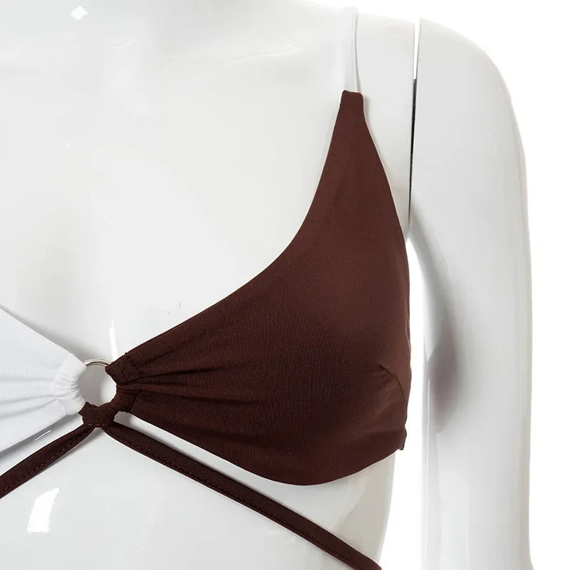 K21ST316 Fashionable Women's Clothing 2021 Summer New Suit Sexy Strapless Shorts Revealing Belly Suit From China Mainland