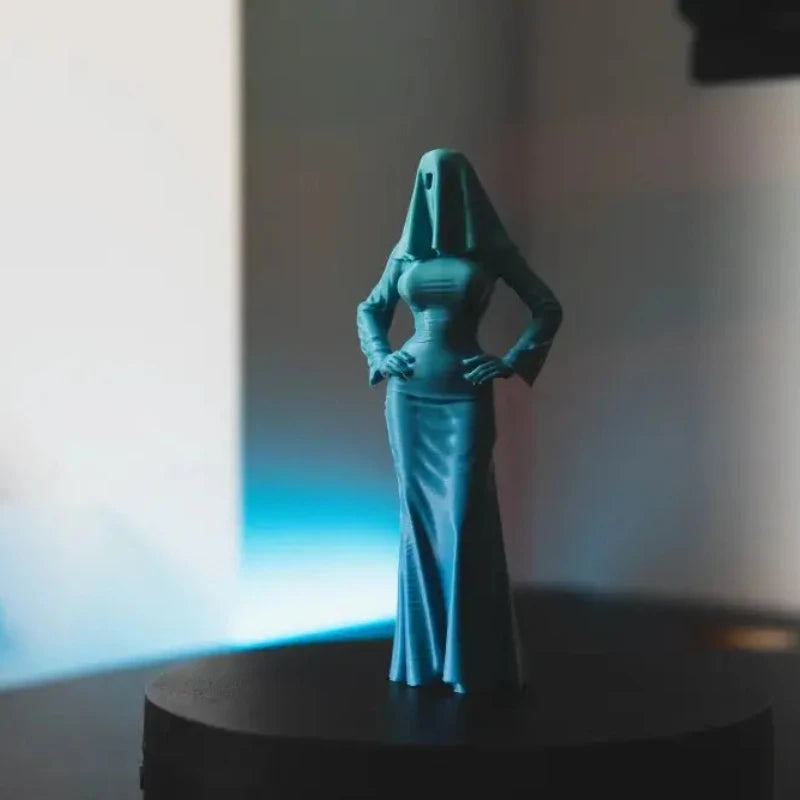 Gothic Ghost Statue - Pale Skin Elegant Figurine, Plastic Gothic Decor for Bookshelf, Desktop & Mantel