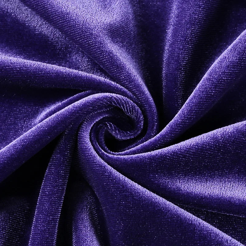 Goth Cross Sexy Purple Dress Vintage Velvet A Line Lolita Dress Aesthetic Gothic High Waist Ladies Club Party Dresses