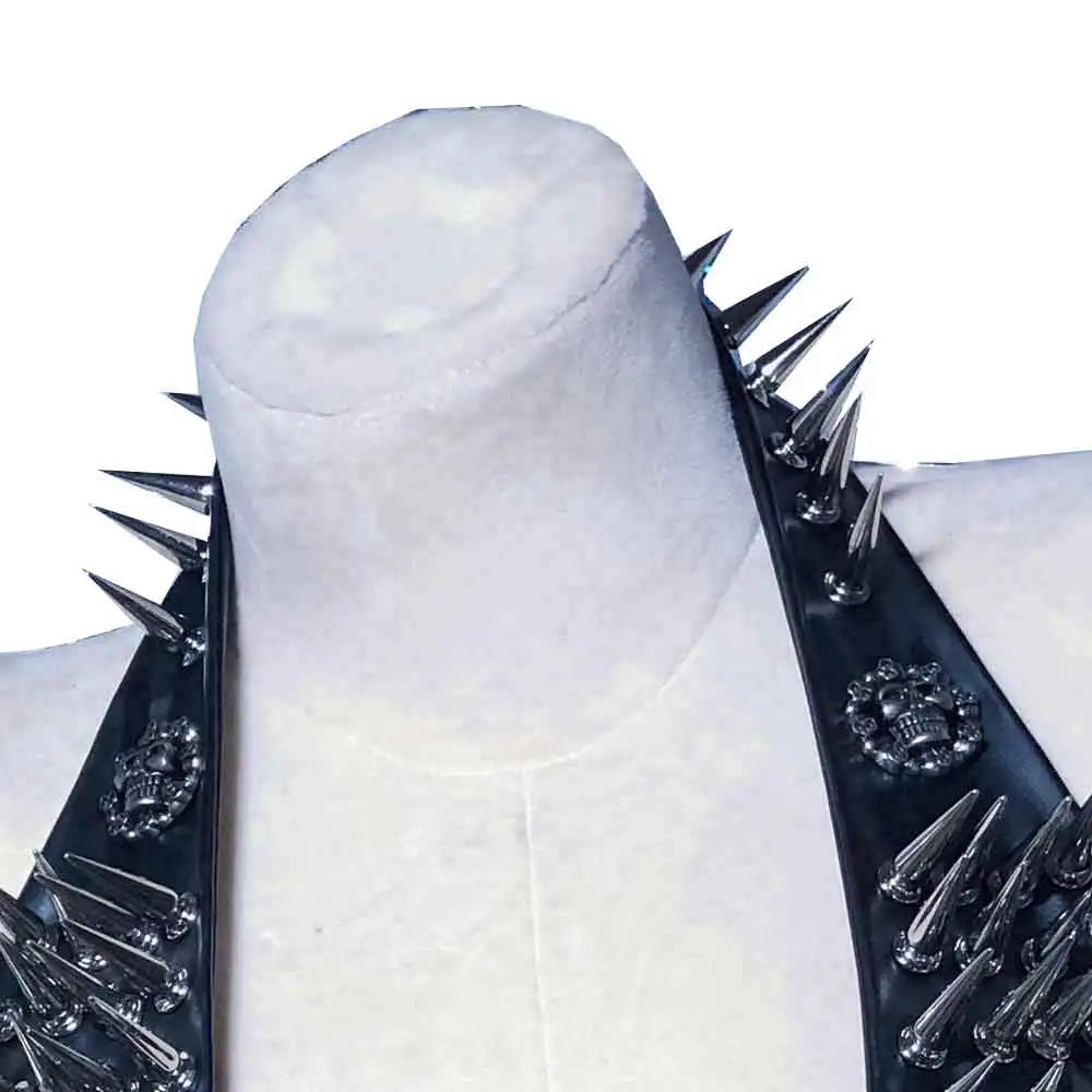 Goth Tops Gothic Tank Scene Women's with Spikes Boho 90s Spiked Emo Clothing Grunge Punk Rock Clothes Y2K T-shirt Festival Bra