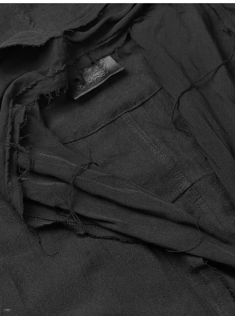 ARENS Techwear Goth Coat Men's Windbreaker Gothic Hip Hop Harajuku Dark Wear Long Cardigan Men Black Japanese Streetwear